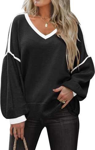 سترات Etcyy للسيدات Fall Fashion 2025 Long Sleeve v الرقبة مضلعة الضيق قمم السترة المسحبة in Saudi Arabia
