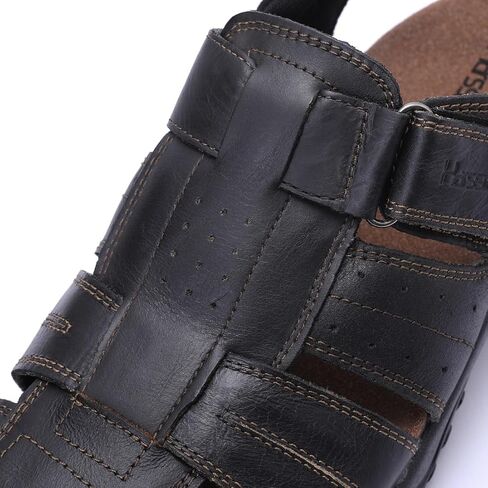 صندل رجالي من الجلد من Harssidanzar بمقدمة مغلقة صندل للرجال KM226US in Kuwait