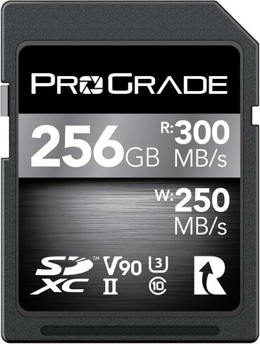 ProGrade Digital SDXC UHS-II V90 Iridium Memory Card (128GB) | Read speed up to 300MB/s and write speed up to 200MB/s for fast capture, file transfers, and professional workflows in Saudi Arabia
