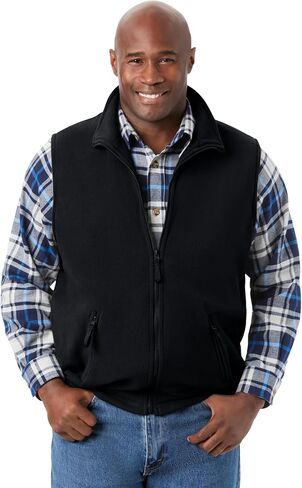 KingSize Men's Big & Tall Explorer Plush Fleece Zip Vest in Saudi Arabia