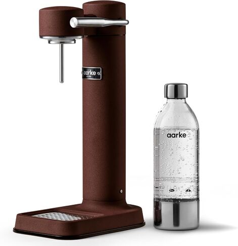 Aarke Carbonator 3 - Sparkling Water Maker & CO2 Cylinder, Stainless Steel | CO2 Cylinder Included, Stainless Steel, Cordless Soda Maker for Home, Carbonated Water Machine, BPA-free PET Bottle Included in Kuwait