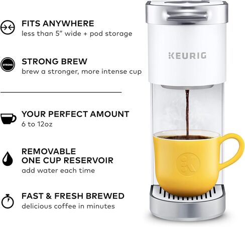 ماكينة صنع القهوة Keurig K-Mini Plus، مُجددة معتمدة، أسود (متجدد) in Kuwait
