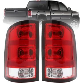 ضوء الذيل متوافق مع 2007-2013 GMC Sierra 1500 2500HD 3500HD سائق ومصابيح الفرامل الخلفية الجانبية للركاب مع المصابيح وتسخير تشمل استبدال# GM2800208 ، GM2801208 in Saudi Arabia