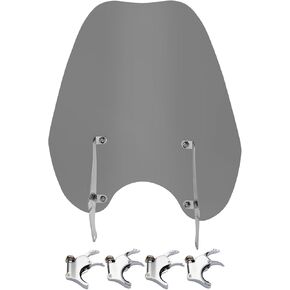 TCMT Smoke Windshield W/ 4x39mm Quick Release Clamps Clamps Fit for Harley Sportster 1200 Custom 1996-01 Nightster 07-11 Roadster XL1200R 04-08 883 Deluxe 1986-1995 XL883 04-08 04-08 in Saudi Arabia