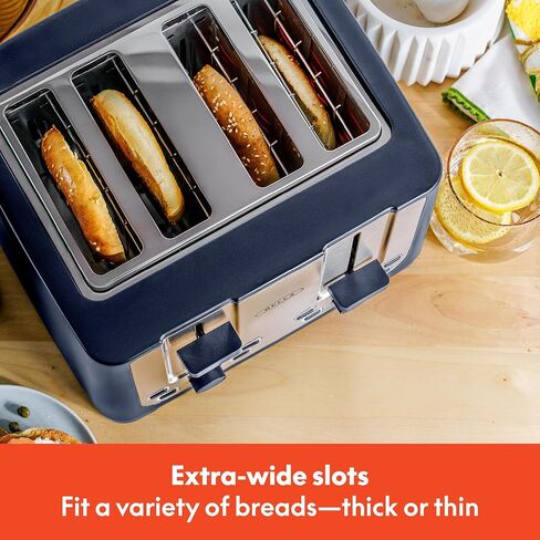 BELLA 2 Slice Toaster with Auto Shut Off - Extra Wide Slots & Removable Crumb Tray and Cancel, Defrost & Reheat Function - Toast Bread, Bagel & Waffle, Aqua in Saudi Arabia