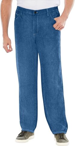 Liberty Blues Men's Big & Tall Loose Side Elastic Cotton 5-Pocket Value Jean in Kuwait