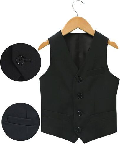 Fankeshi Boy's 4 Button Formal Suit Vest in Saudi Arabia