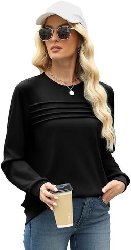 Wiholl Womens Sweatshirt Crewneck قمصان طويلة الأكمام in Saudi Arabia