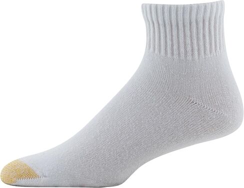 Gold Toe Men's Cotton Quarter Athletic Sock Six-Pack (13-15 / Shoe: 12-16, WHITE) in Saudi Arabia