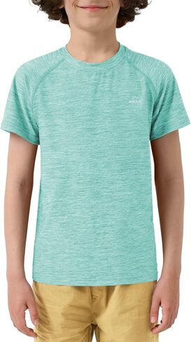 Willit Boy's Rash Guard Swim Shirts Short Sleeve UPF 50+ Sun Protection Shirt Youth SPF Fishing Quick Dry Shirt in Saudi Arabia