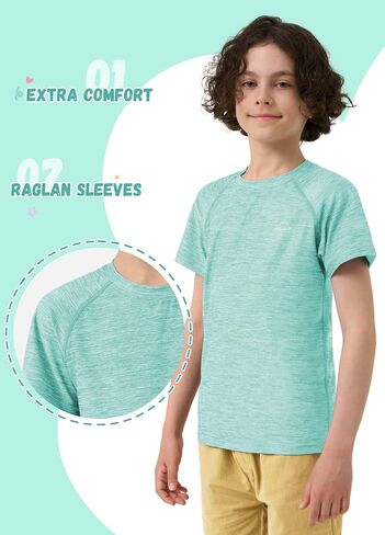 Willit Boy's Rash Guard Swim Shirts Short Sleeve UPF 50+ Sun Protection Shirt Youth SPF Fishing Quick Dry Shirt in Saudi Arabia