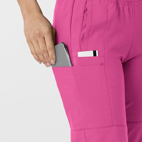 WonderWink W123 Women’s Comfort Waist Cargo Jogger Pant — Hot Pink, X-S Petite in Saudi Arabia