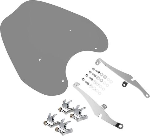 TCMT Smoke Windshield W/ 4x39mm Quick Release Clamps Clamps Fit for Harley Sportster 1200 Custom 1996-01 Nightster 07-11 Roadster XL1200R 04-08 883 Deluxe 1986-1995 XL883 04-08 04-08 in Saudi Arabia