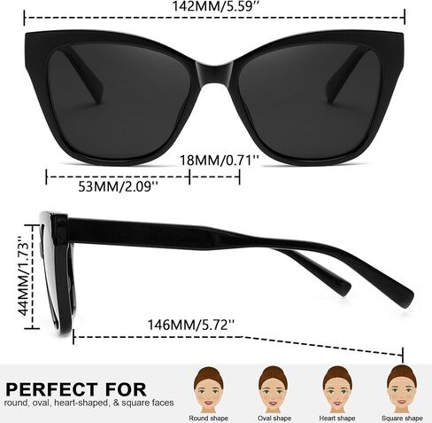 Joopin Oversized Cateye Sunglasses for Women, Fashion Metal Frame Cat Eye Womens Sunglasses in Kuwait