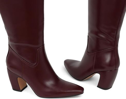 Oiamenne Wide Calf Knee High Boots Women Square Toe Chunky Heel Boots | Stable Block Heel, Easy Side Zipper, Roomy Wide Calf Shaft, Tall boots for Fall and Winter Outfits in Saudi Arabia