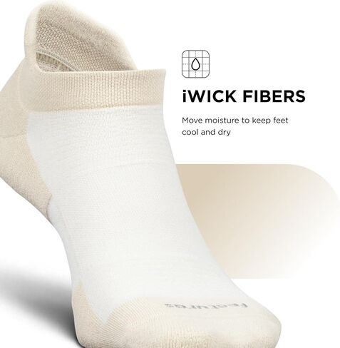 Feetures High Performance Cushion No Show Tab - Running Socks for Men and Women - Athletic Ankle Socks - Moisture Wicking, Boost Blue, 6-9 in Kuwait