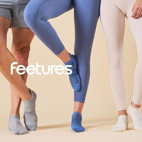 Feetures High Performance Cushion No Show Tab - Running Socks for Men and Women - Athletic Ankle Socks - Moisture Wicking, Boost Blue, 6-9 in Kuwait