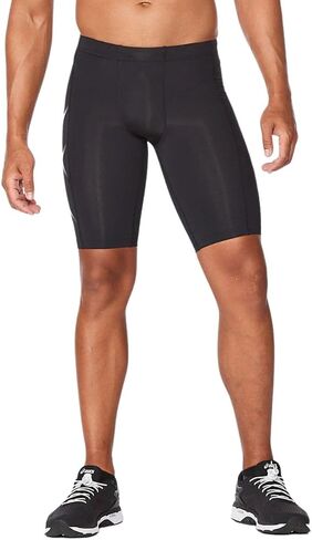 2XU Mens Force Compression Shorts for High Intensity Training and Fitness, Black/Gold, Medium in Saudi Arabia