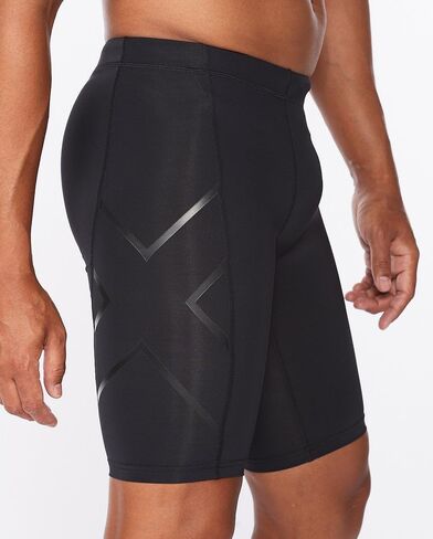2XU Mens Force Compression Shorts for High Intensity Training and Fitness, Black/Gold, Medium in Saudi Arabia