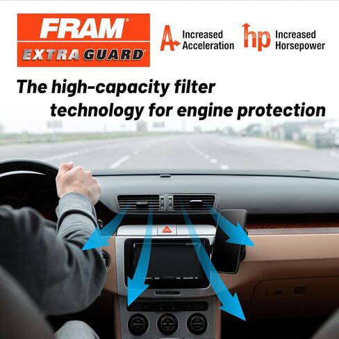 FRAM Extra Guard CA10242 Replacement Engine Air Filter for Select Ford, Lincoln, Mazda, and Mercury Models, Provides Up to 12 Months or 12,000 Miles Filter Protection in Kuwait