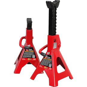BIG RED AT42002R Torin Steel Car Jack Stands: 2 Ton (4,000 lb) Capacity, Red, 1 Pair in Saudi Arabia