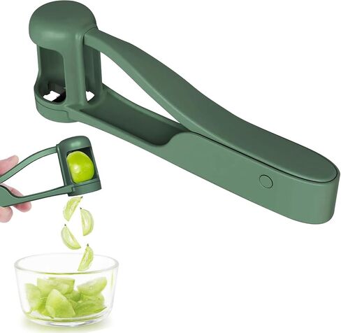 EWUVP Grape Cutter for Toddlers, Grape Slicer for Baby, Cherry Tomato Strawberry Cutter Quarter Fruit Slicer Tool for Vegetable Fruit Salad Cake Decoration, Stainless Steel Kitchen Gadget(Green) in Saudi Arabia