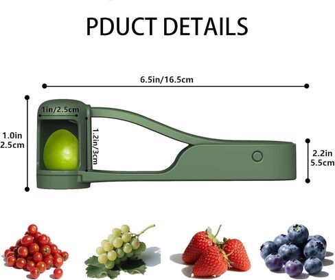 EWUVP Grape Cutter for Toddlers, Grape Slicer for Baby, Cherry Tomato Strawberry Cutter Quarter Fruit Slicer Tool for Vegetable Fruit Salad Cake Decoration, Stainless Steel Kitchen Gadget(Green) in Saudi Arabia