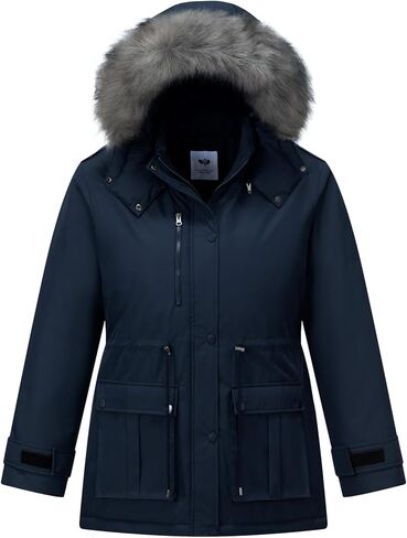 GGleaf Women's Quilted Winter Coat Warm Puffer Jacket Thicken Parka with Removable Hood in Saudi Arabia