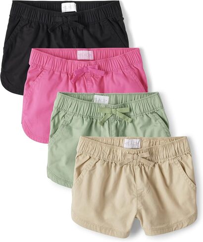 The Children's Place girls The Children's Place Twill Pull on Shorts, Soft Fern, 12 US in Saudi Arabia