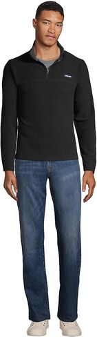 Lands' End Mens T100 Fleece Quarter Zip Radiant Navy Regular Medium in Saudi Arabia