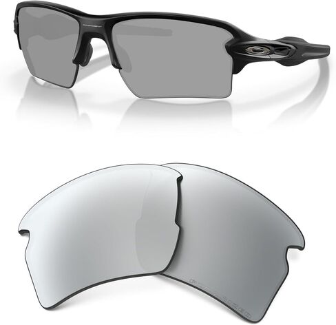 Oakley Original Flak 2.0 XL OO9188 Black Iridium Polarized REPLACEMENT Lenses +BUNDLE Microfiber Cloth Bag in Saudi Arabia