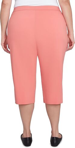 Alfred Dunner Women's Petite Flat Front Allure Classic Clamdigger Pant Size Aqua in Saudi Arabia