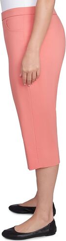 Alfred Dunner Women's Petite Flat Front Allure Classic Clamdigger Pant Size Aqua in Saudi Arabia