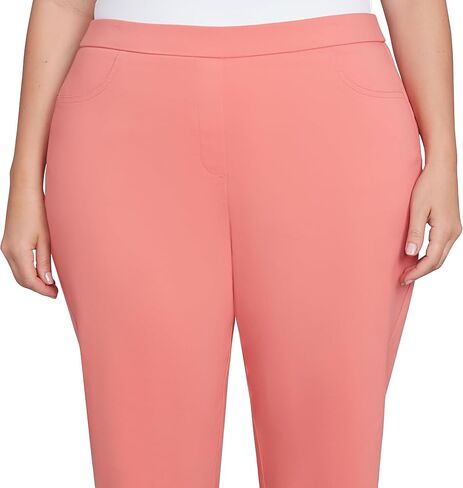 Alfred Dunner Women's Petite Flat Front Allure Classic Clamdigger Pant Size Aqua in Saudi Arabia