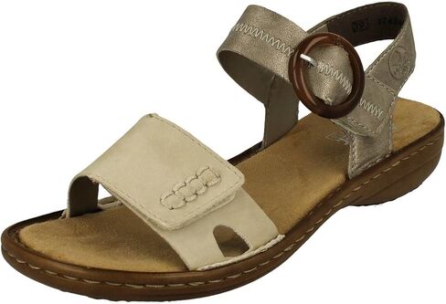 Rieker 608Z3 Regina Women’s Sandals - حزام قابل للتعديل لتناسب آمن - ممتصة الصدمات ونعل خفيف الوزن للراحة والدعم - ارتداء كل يوم عصري in Kuwait