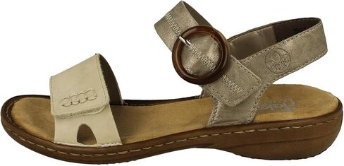 Rieker 608Z3 Regina Women’s Sandals - حزام قابل للتعديل لتناسب آمن - ممتصة الصدمات ونعل خفيف الوزن للراحة والدعم - ارتداء كل يوم عصري in Kuwait