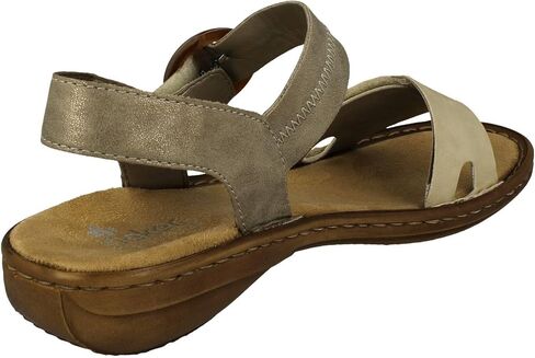 Rieker 608Z3 Regina Women’s Sandals - حزام قابل للتعديل لتناسب آمن - ممتصة الصدمات ونعل خفيف الوزن للراحة والدعم - ارتداء كل يوم عصري in Kuwait