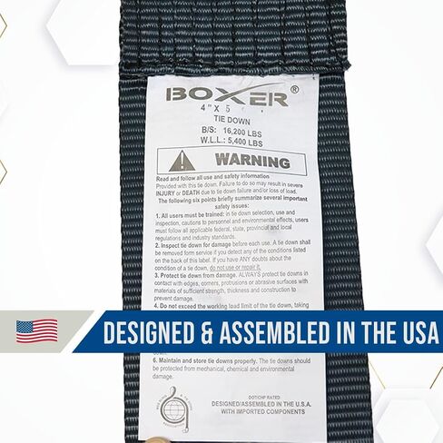 Boxer 2 Pack Roll Off Winch Strap with Flat Hook 4-inch x 5 feet - Heavy Duty Container Hook - Truck and Trailers in Saudi Arabia