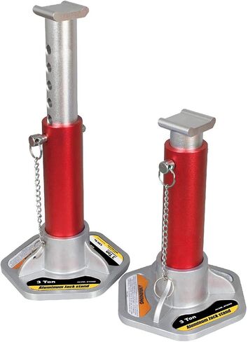 BIG RED AT42002R Torin Steel Car Jack Stands: 2 Ton (4,000 lb) Capacity, Red, 1 Pair in Saudi Arabia