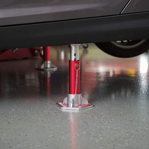 BIG RED AT42002R Torin Steel Car Jack Stands: 2 Ton (4,000 lb) Capacity, Red, 1 Pair in Saudi Arabia
