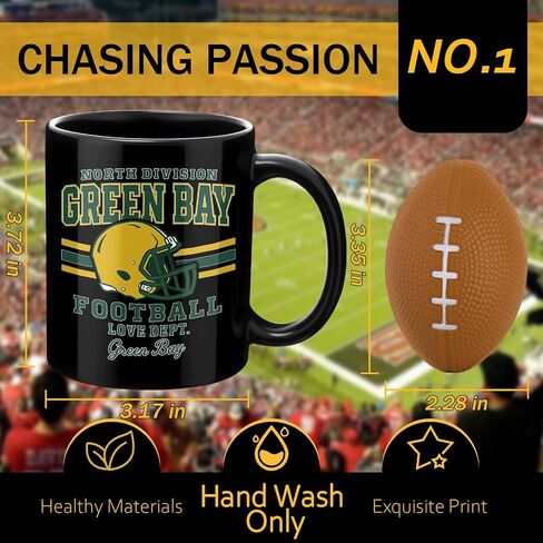Football Fan Ceramic Coffee Mug Cup Kansas City Themed Merch Shop Men Women Sport Stuff Gear Apparel Chiefs Team Desk Decor Accessories Merchandise Dad Boyfriend Bf Birthday Christmas Cool Xmas Gift in Saudi Arabia