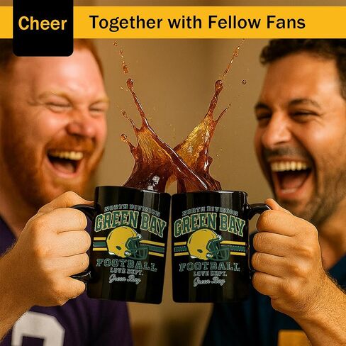Football Fan Ceramic Coffee Mug Cup Kansas City Themed Merch Shop Men Women Sport Stuff Gear Apparel Chiefs Team Desk Decor Accessories Merchandise Dad Boyfriend Bf Birthday Christmas Cool Xmas Gift in Saudi Arabia