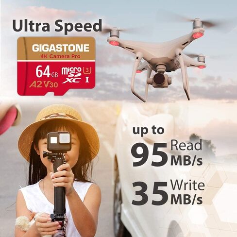 [استعادة بيانات مجانية لمدة 5 سنوات] بطاقة Gigastone 32 جيجابايت 5 عبوات Micro SD، كاميرا 4K Pro، فيديو UHD لـ GoPro، كاميرا الحركة، Wyze، DJI، Drone، R/W حتى 95/35 ميجابايت/ثانية بطاقة ذاكرة MicroSDXC UHS- أنا U3 A2 V30 in Saudi Arabia