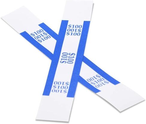 Essential Currency Straps –450 Assorted Bill Wrappers, Money Bands to Organize Bills, ABA Standard Colors, Self-Adhesive, 7.5 x 1.15 Inches (450 Assorted/ 50 of Each) in Kuwait