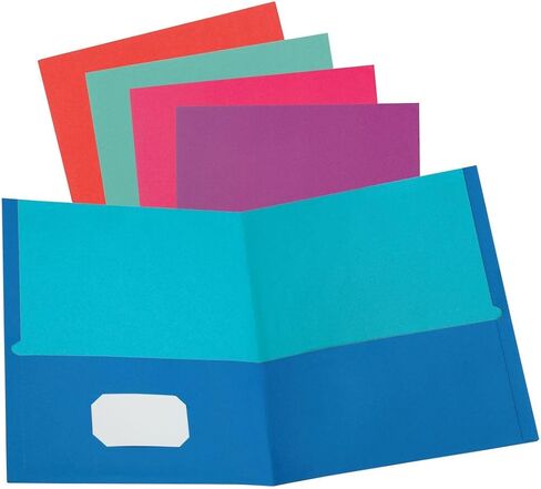 مجلدات أكسفورد ذات جيبين، ورق مزخرف، مقاس Letter، أزرق ملكي، يحمل 100 ورقة، صندوق من 25 (57512EE) in Kuwait