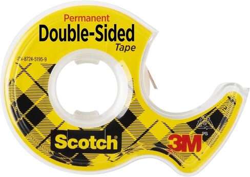 Scotch Double Sided Tape, Permanent, 1/2 in x 250 in, 3 Dispensers/Pack (3136) in Saudi Arabia