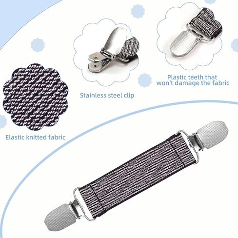 6 Pieces Dress Clips Back Cinch Set,5.5inch Scarf Clip,Sweater Clips,Clothes Clips,Shawl Clips,Retro Cardigan Collar Clips,Travel Hat Clips,Dress Shirt Brooch Clip for Women Girl Decor(Black, White, Grey, Beige,Sapphire Blue, Dark Red) in Kuwait