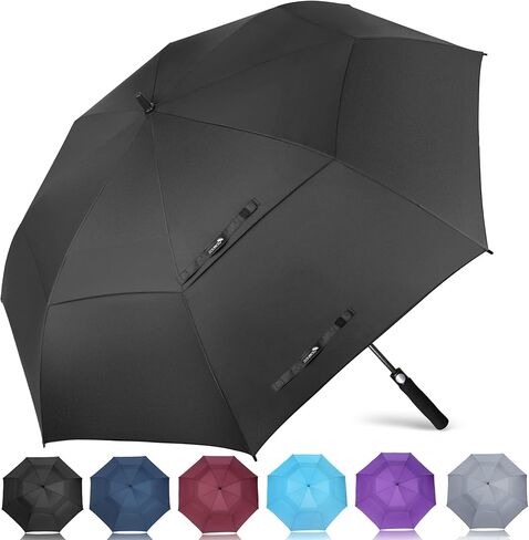 ZOMAKE Golf Umbrella 54/62/68 Inch, Large Windproof Umbrellas Automatic Open Oversize Rain Umbrella with Double Canopy for Men - Vented Stick Umbrellas in Saudi Arabia