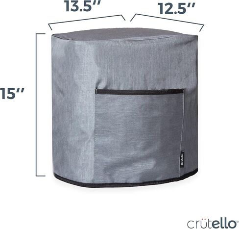 Crutello Air Fryer Cover with Storage Pockets for 10 Quart Fryer, Air Fryer Cover Dust Cover - Small Appliance Dust Covers - Black Air Fryer Cover, Bread Machine Cover in Kuwait