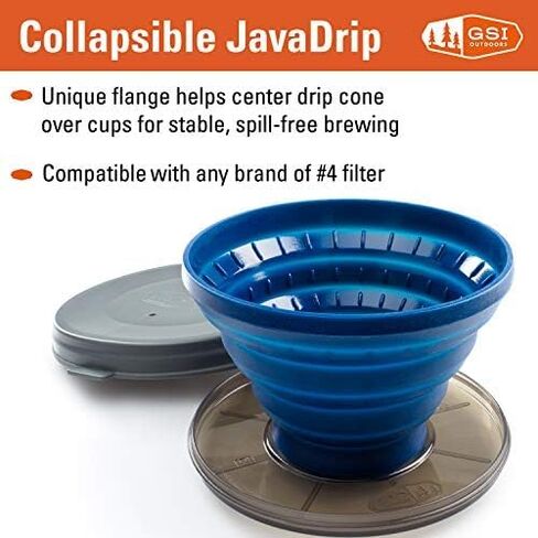 GSI Outdoors Pour-Over Java Drip I Travel Drip Coffee Maker, Collapsible Cone Fits All Coffee Cups & Mugs for Caravan, RV, Camping & Backpacking in Saudi Arabia